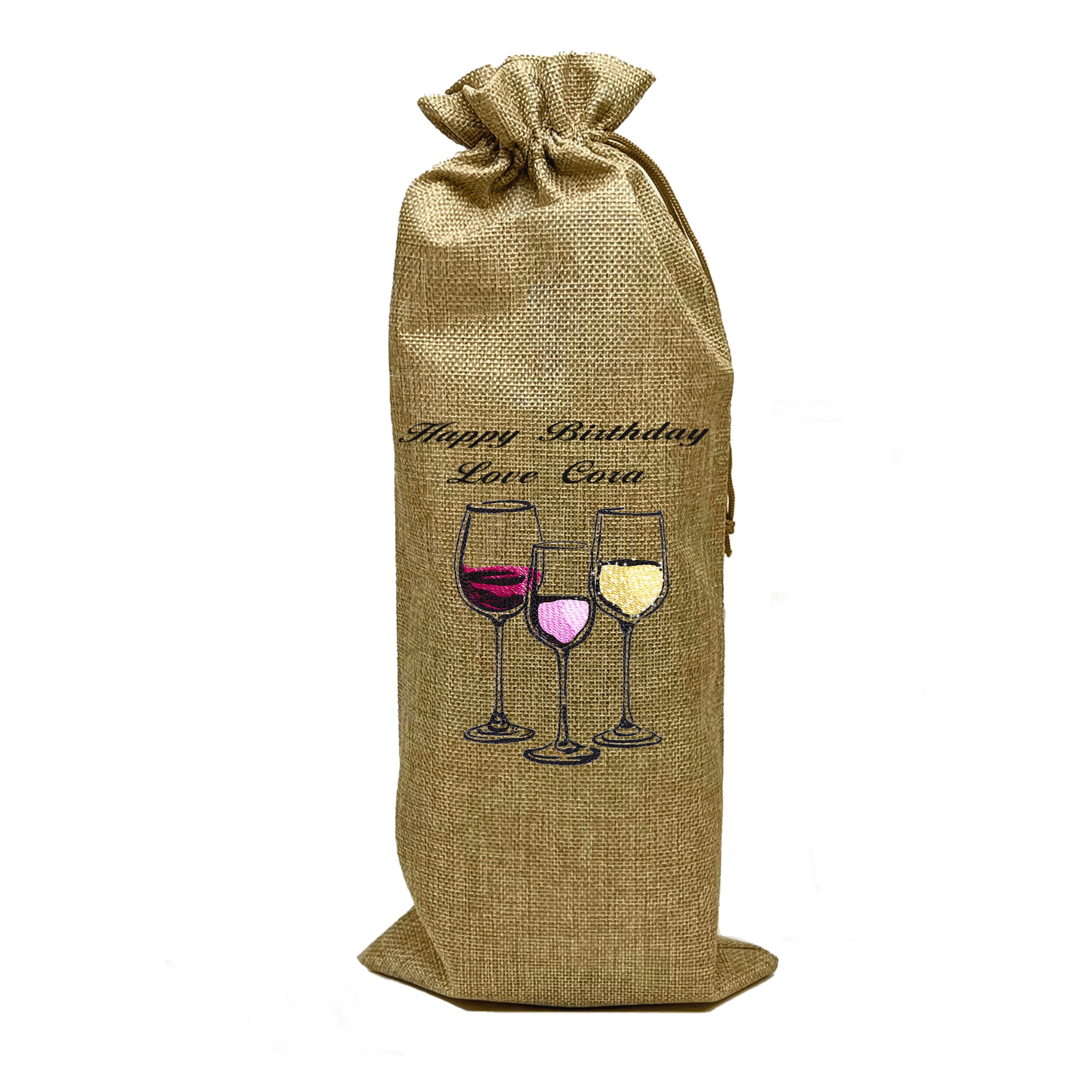 One Bottle Jute Olive Oil Bottle Bag with Window - North Conway Olive Oil  Company