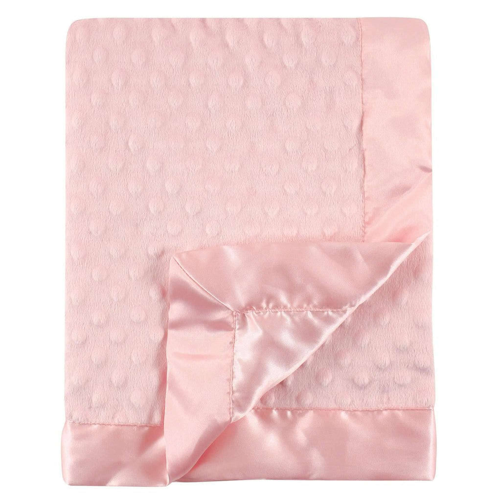 Dot Mink Plush Baby Blanket - Pink Pitch A Stitch Plus