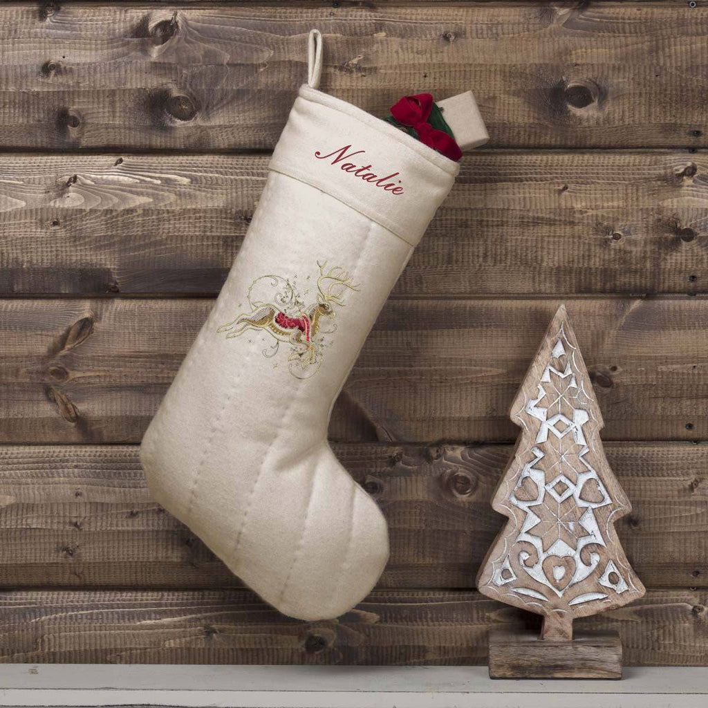 Ivory Felt Christmas Stocking Pitch A Stitch Plus