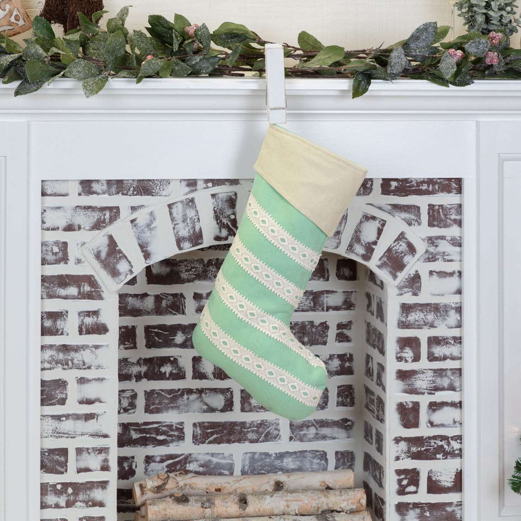 Margot Mint Christmas Stocking Pitch A Stitch Plus