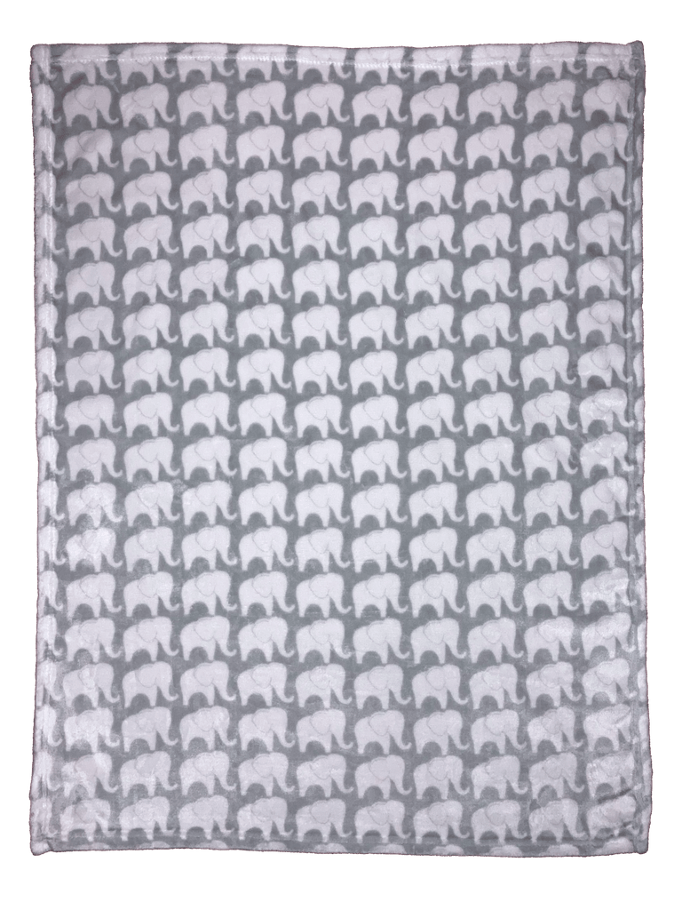 Plush Elephant Gray Baby Blanket Pitch A Stitch Plus