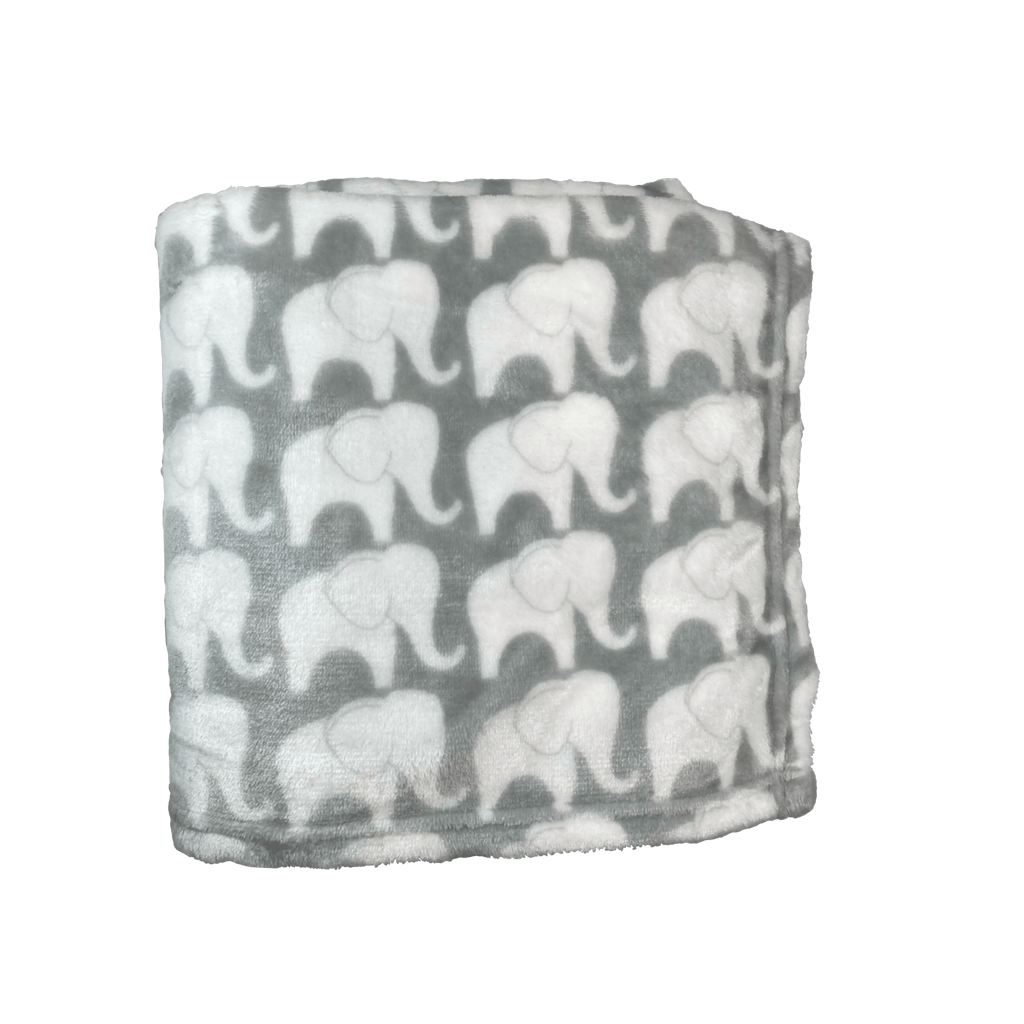 Plush Elephant Gray Baby Blanket Pitch A Stitch Plus