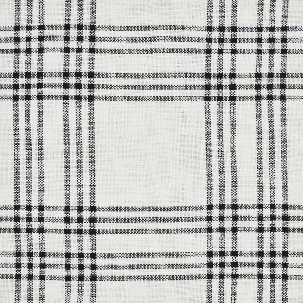 Glory Glory black and white plaid throw swatch